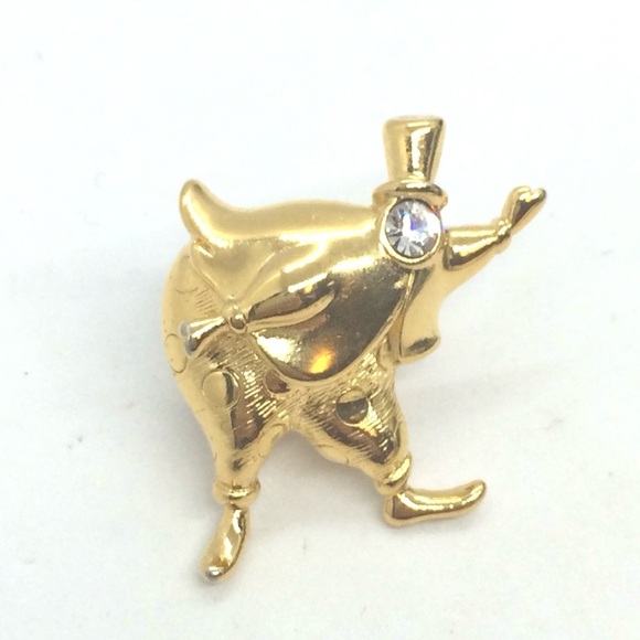 3/$30 VINTAGE 70S MONET CLOWN JESTER CIRCUS RING LEADER BROOCH PIN GOLD TONE MAN - Picture 1 of 11